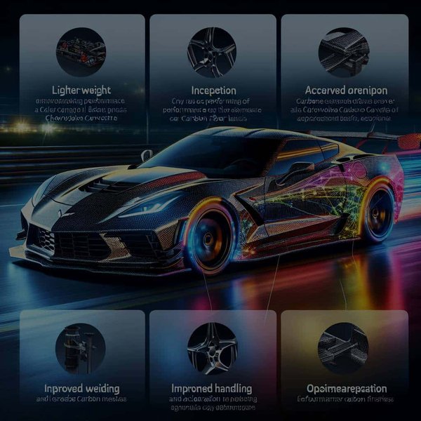Quels sont les impacts positifs d'un châssis en fibre de carbone pour la Chevrolet Corvette sur la performance?