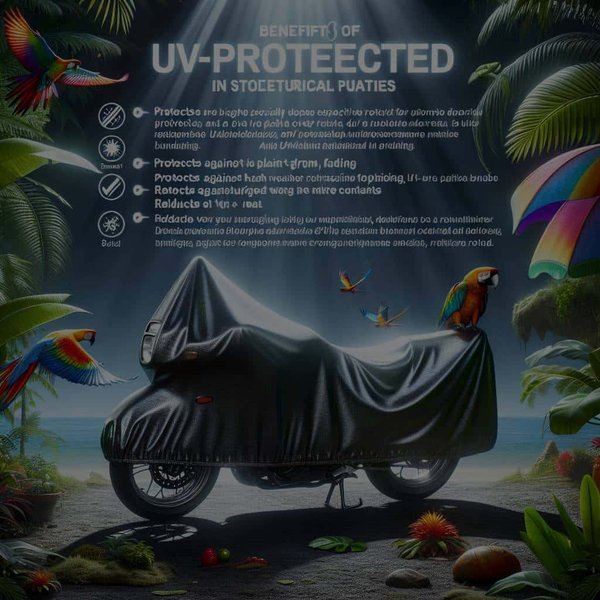 Quels sont les avantages d'une housse de moto avec protection UV pour un climat tropical ?