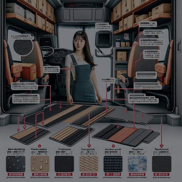 Comment choisir un revêtement de sol antidérapant pour la cabine d'un camion de transport de marchandises ?